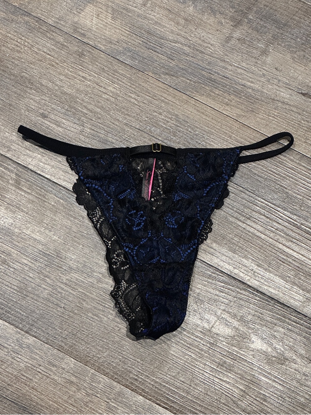 Seven Til Midnight Panties Blue and Black Medium NWOT